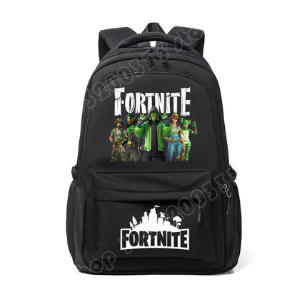 Fortnite-Kinderrucksack, tragbar, mit großem Fassungsvermögen, Schulranzen für Schüler, Schultertasche mit Cartoon-Print, Schulzubehör für Jungen, Geschenk