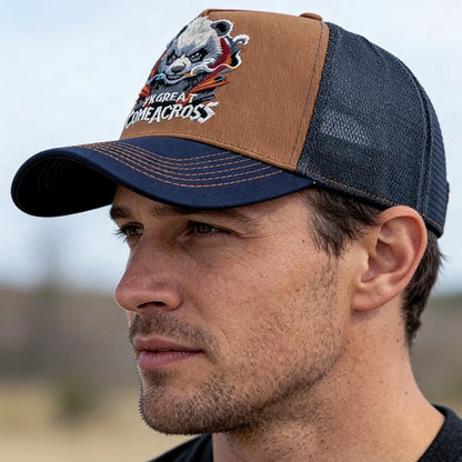 Styl unisex – fajna czapka z daszkiem z haftem pandy, eleganckie czapki typu trucker dla mężczyzn i kobiet, oddychająca czapka letnia do noszenia na co dzień i na świeżym powietrzu