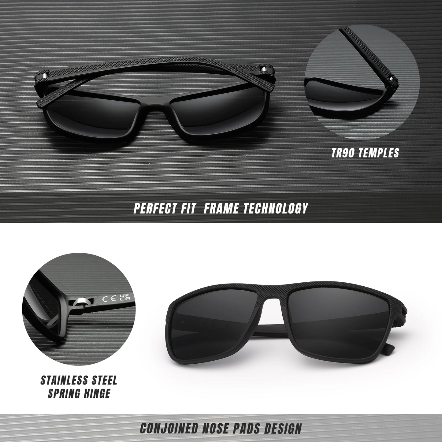 KINGSEVEN Fashion Polarized Sunglasses For Men UV400 Glasses  Rectangle Eyewear Fishing Driving Glasses Holiday