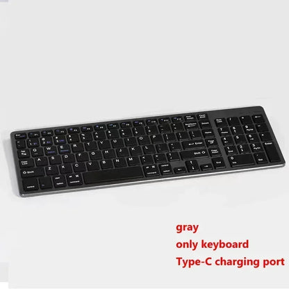Russian/Hebrew/Spanish/Portuguese/Korean Bluetooth 5.0 & 2.4G Wireless Rechargeable Keyboard For Tablet iPad PC Android IOS Win
