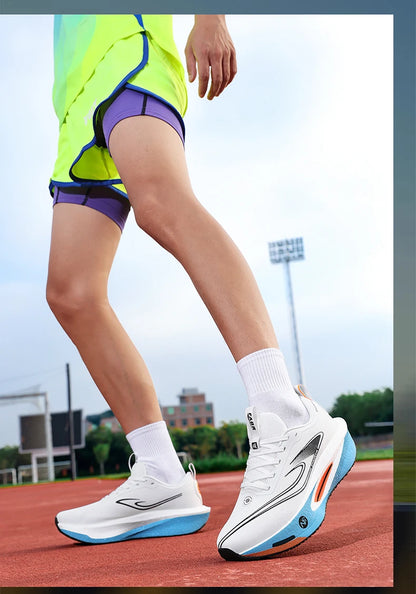 Løbesko med kulfiberplade – specialdesignet til maraton – til mænd – sportssko – åndbare – lette – til kvinder – komfortable – atletiske – skridsikre sneakers