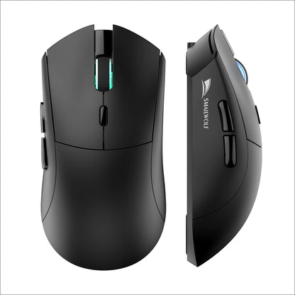 Bezprzewodowa mysz gamingowa SMAILWOLF RS7 Bluetooth, trzy tryby, PAW3311, makra, do laptopa, gier i biura