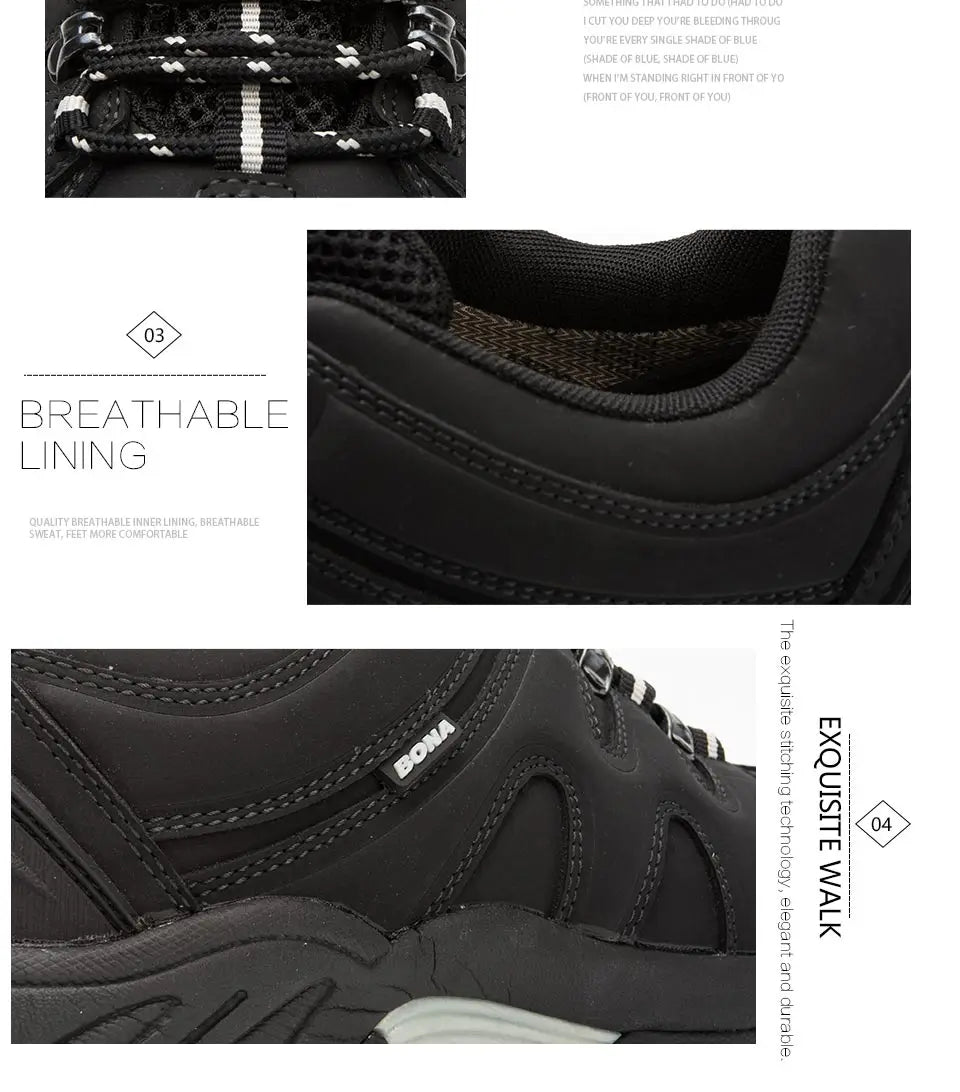 BONA Neuheit Klassischer Stil Herren-Wanderschuhe zum Schnüren Herren-Sportschuhe Outdoor-Jogging Trekking-Sneaker