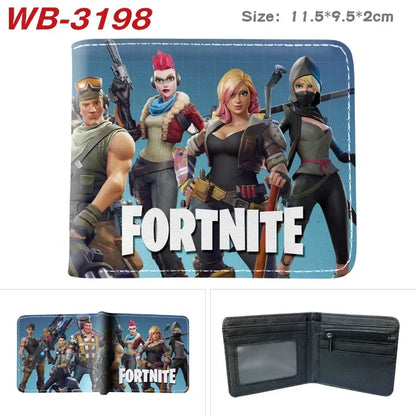 Fortnites Wallets for Kids Anime Fortress Night Wallet Cartoon Card Holder Bag Leather Short Purse Fashion Fold Purses Boys Gift
