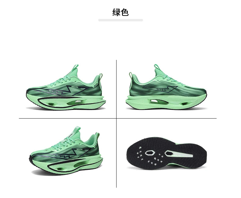 Løbesko til maraton, specialudgave til mænd, sportssko med kulfiberplade, åndbare, ultralette, komfortable, atletiske, støddæmpende, stabile sneakers til kvinder