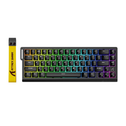 ATTACK SHARK X68 HE Rapid Trigger mechanische Gaming-Tastatur 60% kabelgebunden mit einstellbarer Auslösung, Hall-Effekt-Magnetschalter, 8KH