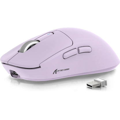 Attack Shark X3 Wireless Gaming Mouse PixArt PAW3395 49g Superlight, BT/2.4G Wireless/Wired, 6 Adjustable DPI up to 26000