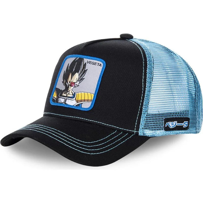 Casquette Dragon Ball Son Goku pour l'été, casquette de voyage à visière, casquette pour homme brodée, style hip-hop en maille, visière pare-soleil, casquette de baseball, sport de plein air
