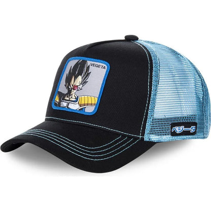 Casquette Dragon Ball Son Goku pour l'été, casquette de voyage à visière, casquette pour homme brodée, style hip-hop en maille, visière pare-soleil, casquette de baseball, sport de plein air