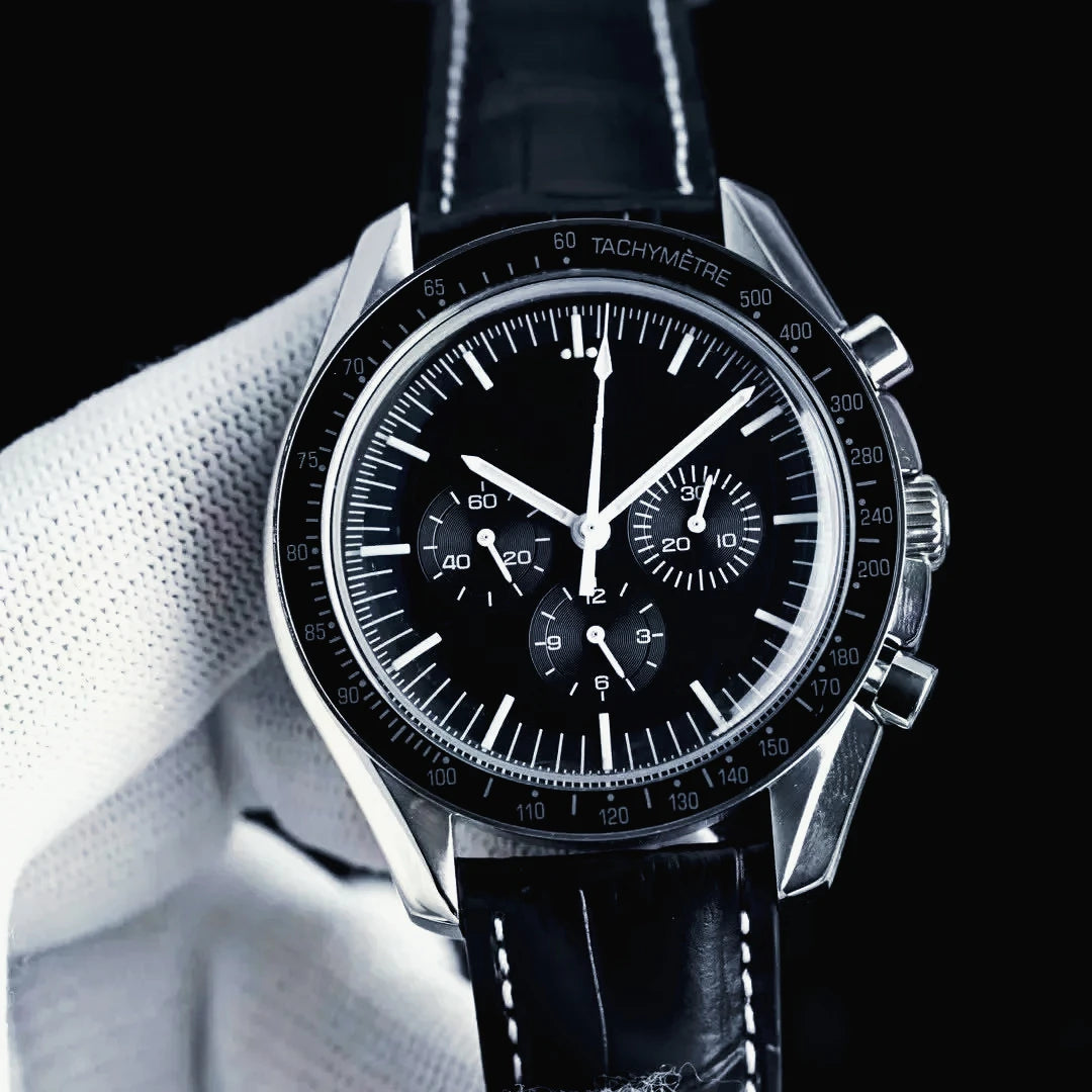 904L Stainless Steel Case, for Men Automatic Mechanical Movement Luxury Watch, Black Blue Leather Ceramic Exquisite Heritage