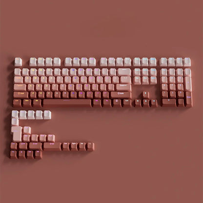 Gradient backlit RGB Gamer Keycaps For Mx Switch Mechanical Keyboard OEM Profile PBT Keycap White Blue ISO Layout Key caps DIY