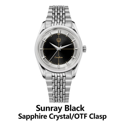 Watchdives WD1954 Arctic Classic 36mm Watch VH31 Sweep Second Movement 316L Stainless Steel Watches Sapphire Crystal Luminova