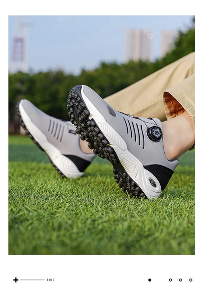 Chaussures de sport sans lacets pour hommes, avec amorti d'air, antichoc, antidérapantes, pour le golf, l'entraînement en extérieur, les trajets professionnels, chaussures polyvalentes pour hommes 9
