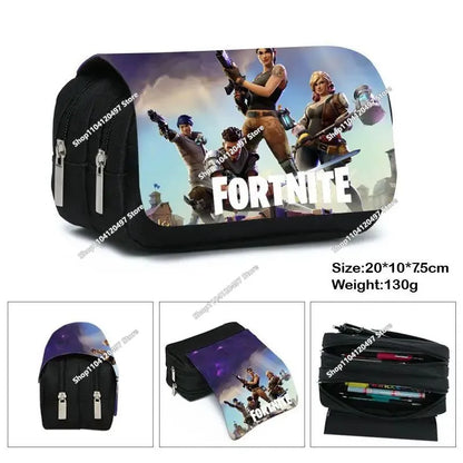 Fortnite Kids Pencil Bag Kawaii Pencil Case Large Capacity Waterproof Handheld Cosplay Pencil Pouch Office Stationery Gift Toy