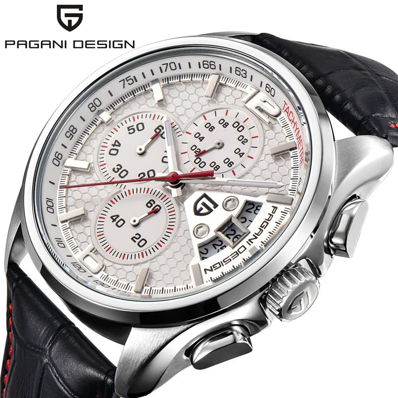 PAGANI DESIGN Chronograph Stop Watch for Men Quartz Multi-function Military Pilot Relógios Masculino Reloj Hombre Montre Homme
