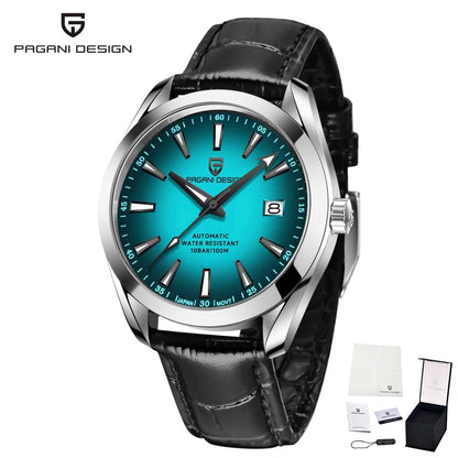 PAGANI DESIGN luxury men’s watch – Mechanical automatic model (calibre 8215), stainless steel, water-resistant, with date display and luminescent hands