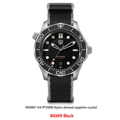 Watchdives WD007 V4 Titanium NTTD Dive Watch PT5000 Automatic Movement Sapphire Super Luminous Domed Crystal 42mm Men Watches