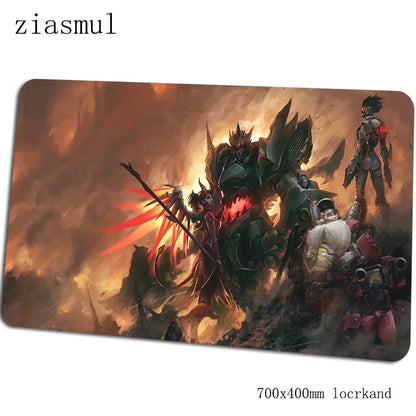 Overwatch muismat – prachtige computermat 70x40cm, grote XL gamingmuismat voor muis en toetsenbord, pc-gamer bureau
