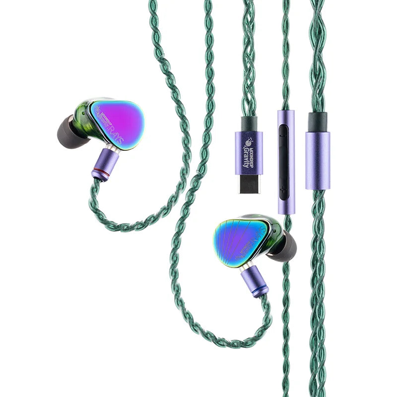 MOONDROP RAYS Gaming Earphones USB-C DSP Gaming IEMs – HiFi Wired In-Ear Gaming Earbuds with AI Noise Cancelling Microphone