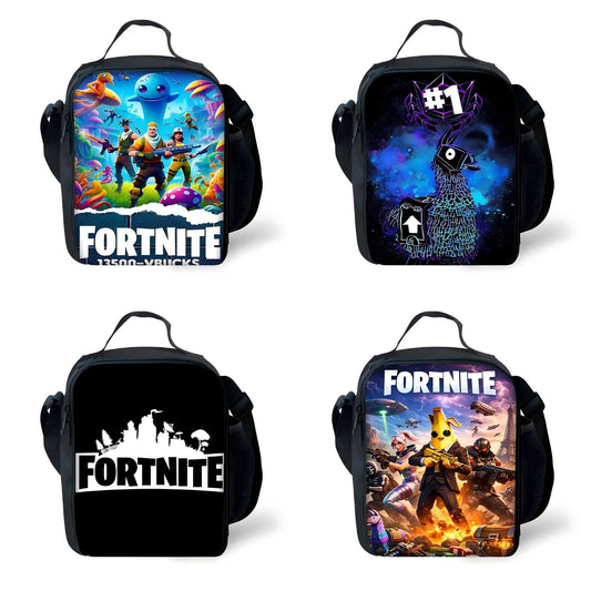 Bolsa térmica infantil FortniteS New Game, aislada y de gran capacidad, para niños y niñas, estudiantes, picnic al aire libre, lonchera refrigerante reutilizable