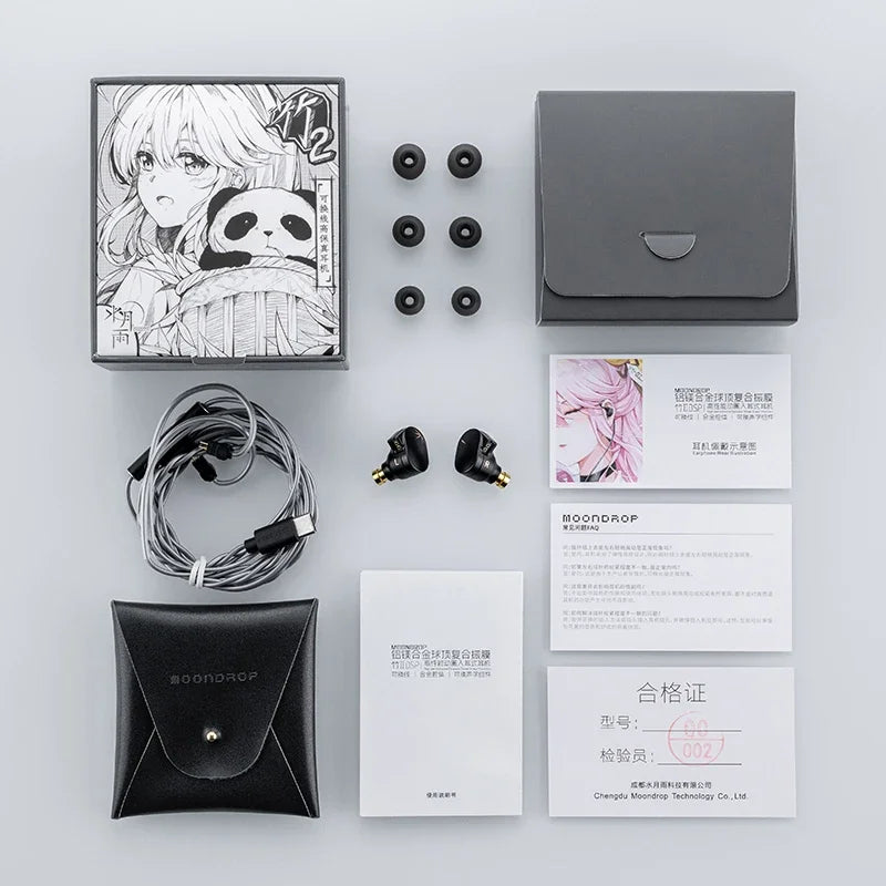 Moondrop Chu II DSP 10mm High-performance Dynamic Driver IEMs Earphones Wired Earbuds TYPE-C With Microphone Earphone