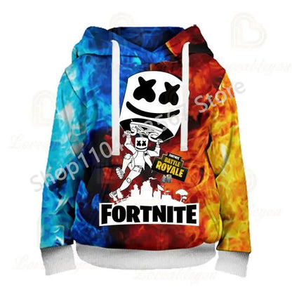 Φούτερ με Κουκούλα Llama Battle Royale F-Fortnited με 3D Εκτύπωση για Άνδρες, Γυναίκες και Παιδιά, Αγόρια και Κορίτσια, Streetwear Πουλόβερ, Πράσινα Τοπ