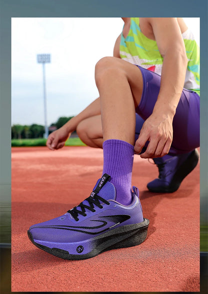 Løbesko med kulfiberplade – specialdesignet til maraton – til mænd – sportssko – åndbare – lette – til kvinder – komfortable – atletiske – skridsikre sneakers