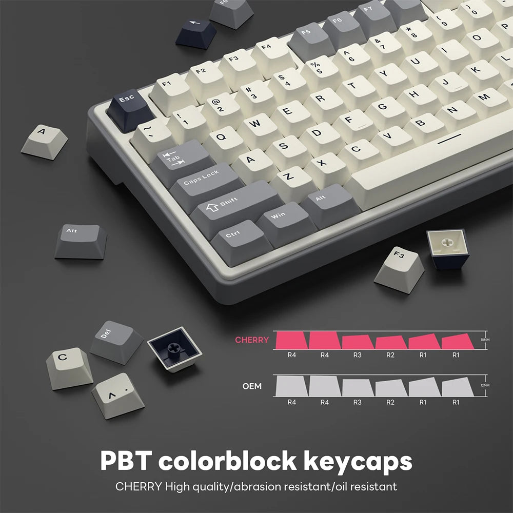 RK Royal Kludge RK R87Pro Gasket Wired Gamer Keyboard Hot-swappable 88 Keys Mechanical Keyboard 88% RGB Backlit With PBT Keycaps
