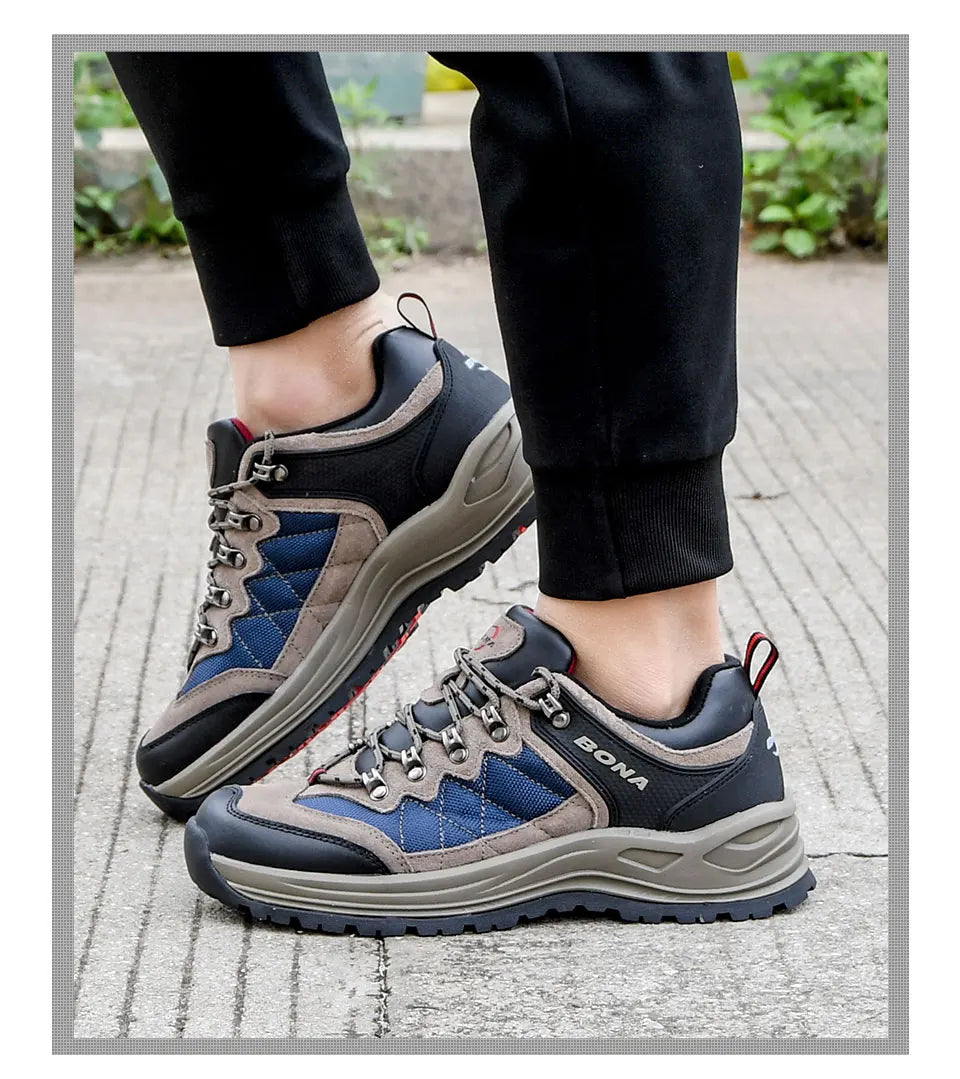 BONA New Designers Turistické boty Trekingové tenisky Pánské boty Pánské trekingové boty Chůze Mansculino Rybaření Kempování Boty na jogging