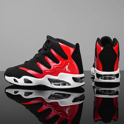 Chaussures de basketball montantes pour hommes, robustes et stables, baskets d'entraînement à lacets, unisexe, adaptées à la course, au sport, au basketball et à la marche. Cadeau idéal pour hommes, léger, confortable,