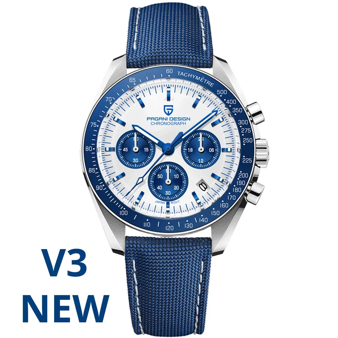 PAGANI DESIGN AK Project Mars Men's Watches Top Luxury Quartz Watch For Men AR Sapphire Speed Sport Chronograph Automatic Date