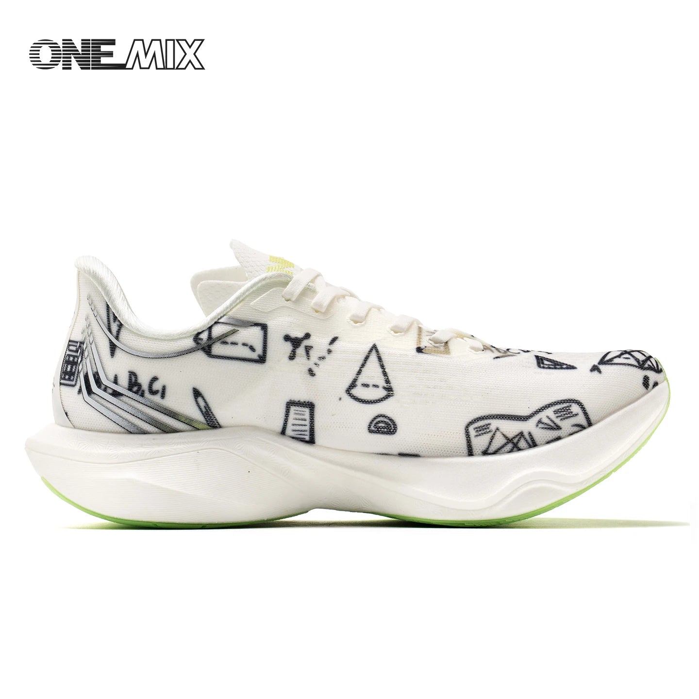 ONEMIX Nylon Carbon Board Marathon Running Racing Shoes, Professional Stable Support, Shock Relief, Ultra-light Rebound Sneakers