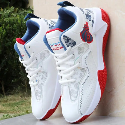 Verkauf von Basketballschuhen für Herren, High-Top-Sportschuhe für Outdoor, gepolstert, Herren-Sportschuhe, bequeme weiße Sneaker, Zapatillas