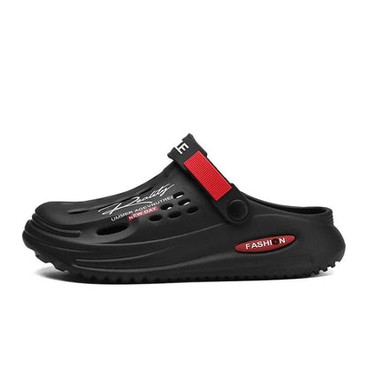 Sandales d'été pour hommes, pantoufles décontractées massantes, claquettes antidérapantes, sandales pour hommes, chaussures de plage à trous pour intérieur et extérieur, grandes tailles