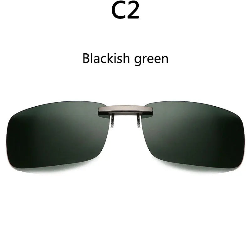 BOYSEEN Polarized Clip Sunglasses Driving Day Night Vision Lens Unisex Sport Fishing Myopia Glasses Men Women Travel Outdoor