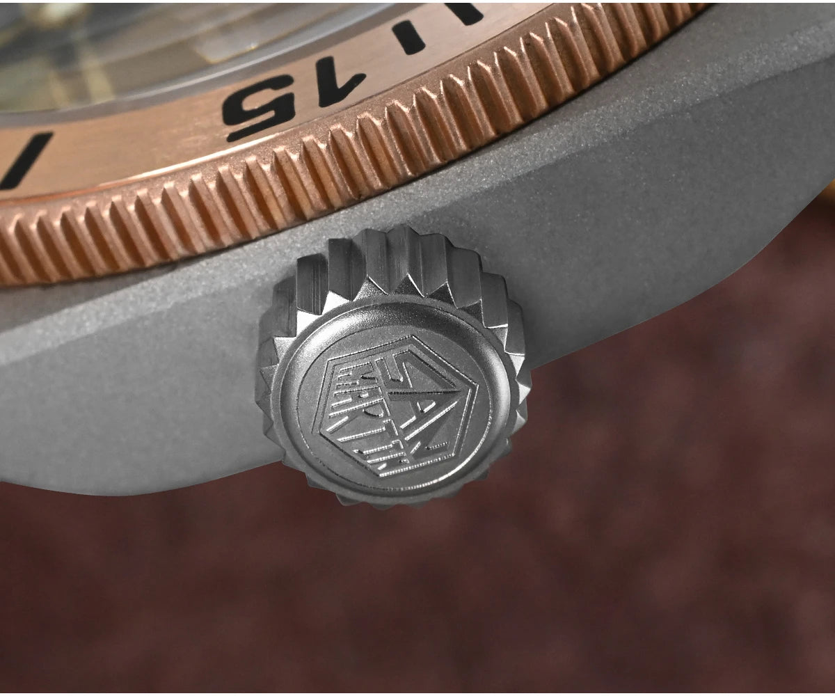 San Martin 42mm Retro Titanium Diver Watch NH35 Automatic Men's Mechanical Watches Bronze Bezel Sapphire Luminous Waterproof 200m