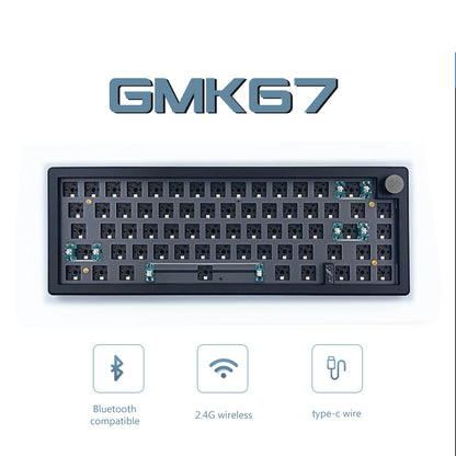 GMK67 Machanical Keyboard KIT Bluetooth 5.0/2.4G Wireless/Wired Gasket-mounted Gaming Keyboard  Customizable Keyboards KIT