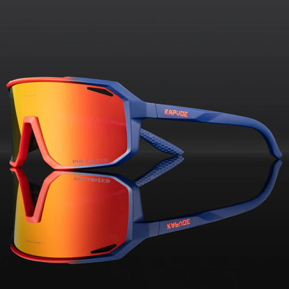Kapvoe Cycling Glasses Men Cycling Sunglasses MTB UV400 Polarized Built-in Myopia Frame Bicycle Goggles Outdoor Sports Eyewear