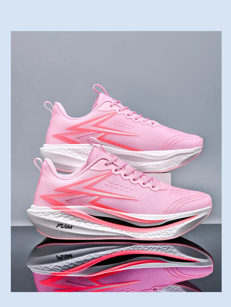 Men's Running Shoes Specialty Marathon Sports Shoes Breathable Lightweight Carbon Plate Women's Trend Athletic Sneakers Women