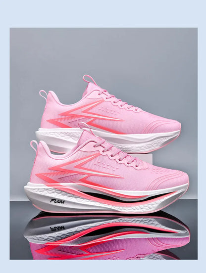 Men's Running Shoes Specialty Marathon Sports Shoes Breathable Lightweight Carbon Plate Women's Trend Athletic Sneakers Women