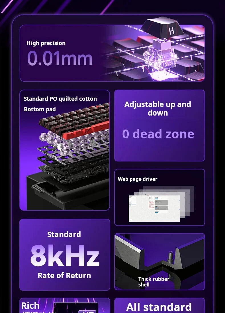AULA WIN 68 HE Magnetic Axis Keyboard RT Gaming Mechanical Keyboard Wired 8KPolling Rate Full-Key Hot-Swappable