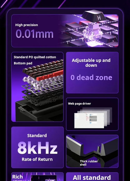 AULA WIN 68 HE Magnetic Axis Keyboard RT Gaming Mechanical Keyboard Wired 8KPolling Rate Full-Key Hot-Swappable