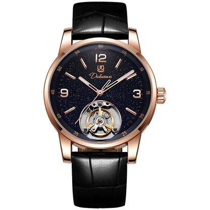 Tourbillon-Herrenuhr, modisch, sportlich, automatisch, mechanisch, wasserdicht – Luxusuhr einer Premium-Marke