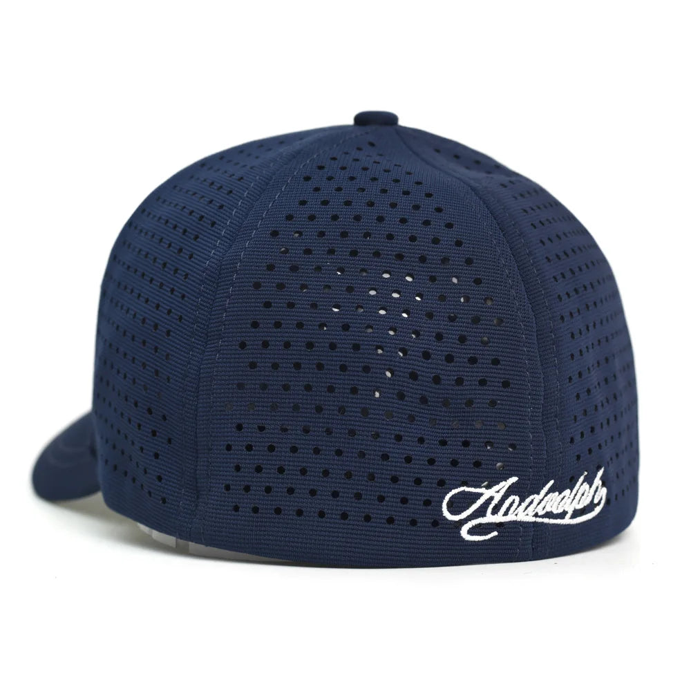 Baseballcap mit kurzem Mesh-Schirm, hinten geschlossen, für Damen und Herren, atmungsaktiv, Snapback-Cap, anliegender Dad Hat, verstellbar, einfarbig, im Trucker-Stil