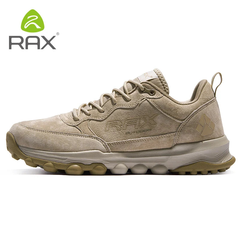 Rax Cowhide Hiking Shoes Men Outdoor Mountain Antiskid Climbing Sneakers Warm Lightweight Trekking Boots Sports Casual Shoes