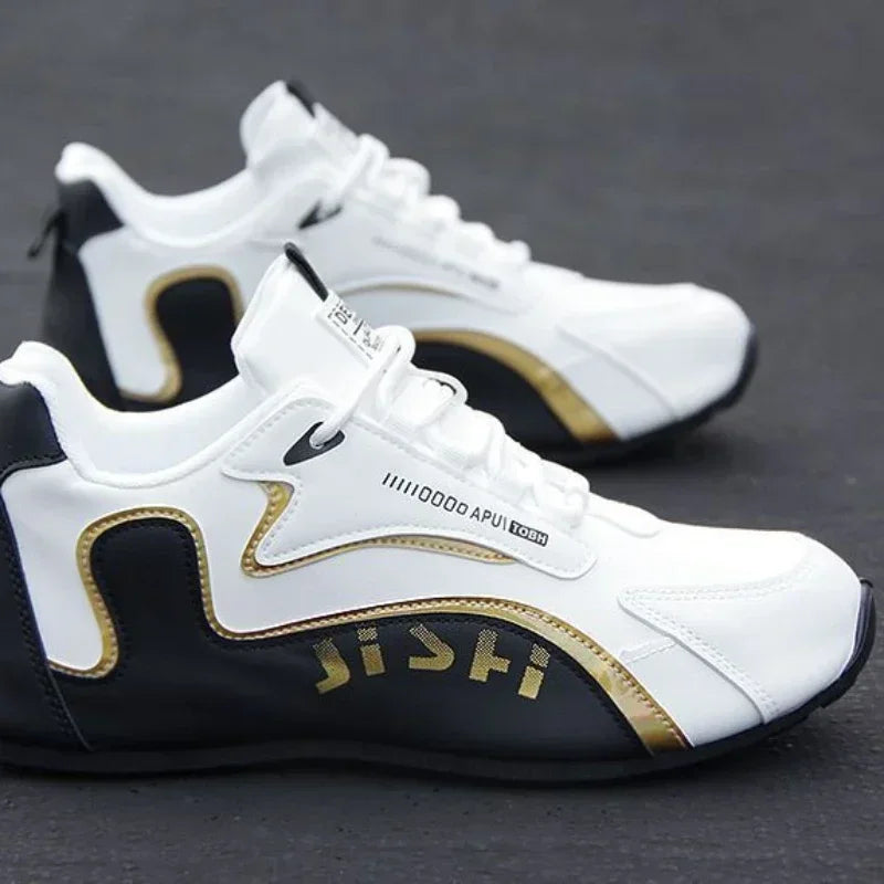 Miesten PU-nahkaiset vedenpitävät lenkkarit, rennot urheilukengät, kevyet, hengittävät, tasapohjaiset, luistamattomat tenniskengät, Zapatillas Hombre