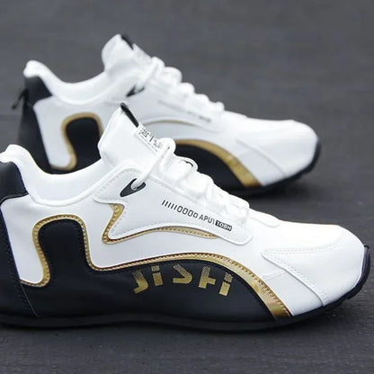 Miesten PU-nahkaiset vedenpitävät lenkkarit, rennot urheilukengät, kevyet, hengittävät, tasapohjaiset, luistamattomat tenniskengät, Zapatillas Hombre