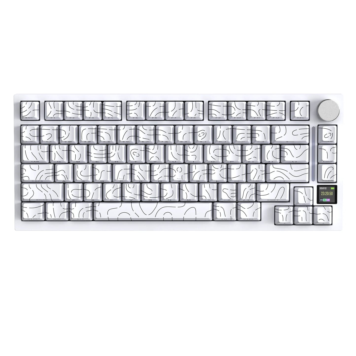 ATTACK SHARK X820 Ultra Wireless Mechanical Keyboard with TFT Smart Display & Knob, 75% Hot Swappable, BT/2.4G/Wired, Gift Switch