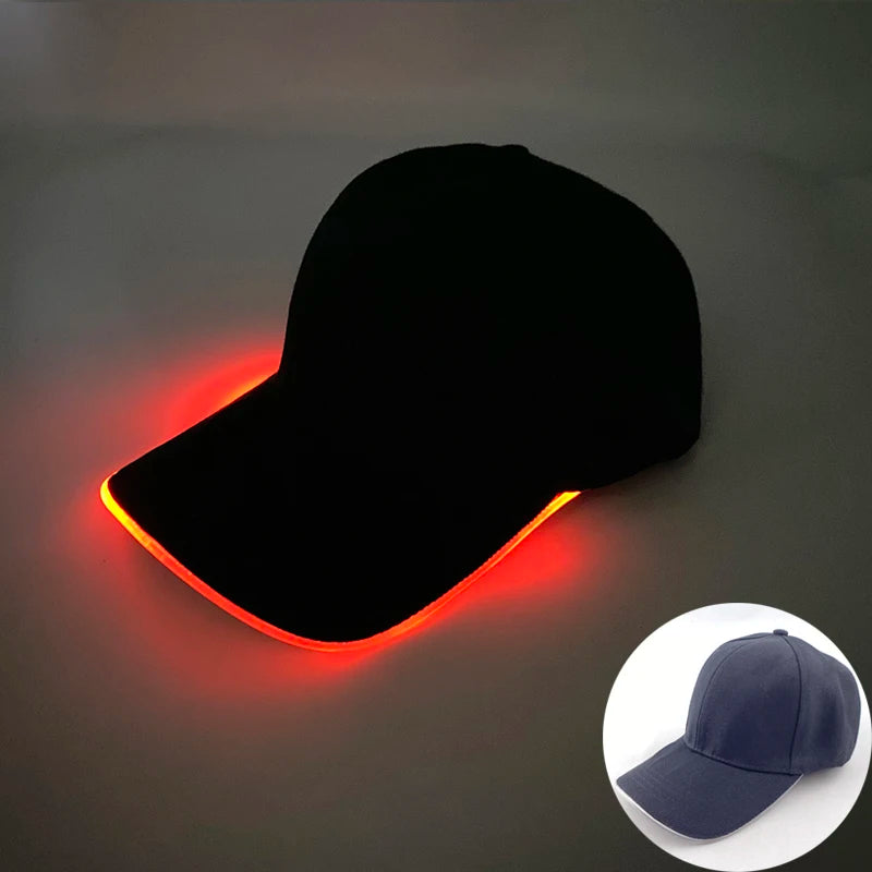 Cappellino da baseball luminoso fashion a LED, cappello hip-hop fluorescente per bar e club, per uomo e donna, DJ, danza, accessori e costume