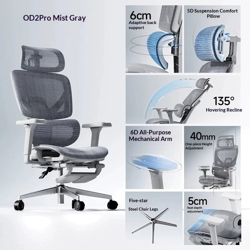 Sedia da ufficio in rete ergonomica executive per computer e gaming, arredo moderno girevole con ruote e regolabile, sedia gaming ergonomica